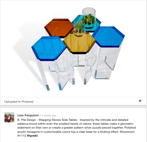 Stepping Stone Side Tables high point pinning for HPMkt on casartblog