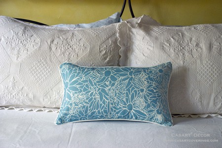 Casart LtBlue-white Flower Power Pillow web_wm