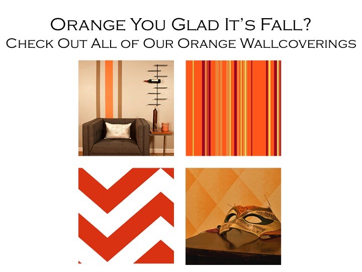 Fall colored Casart reusable wallcovering