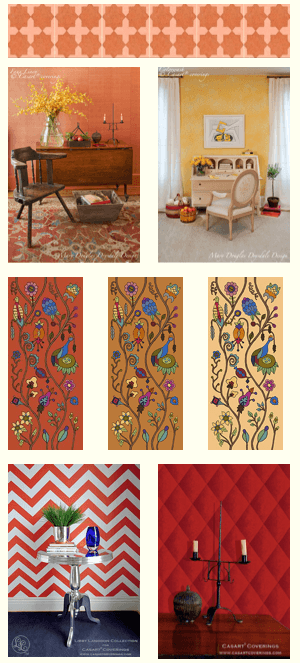 Some fall colored Casart wallcoverings on sale
