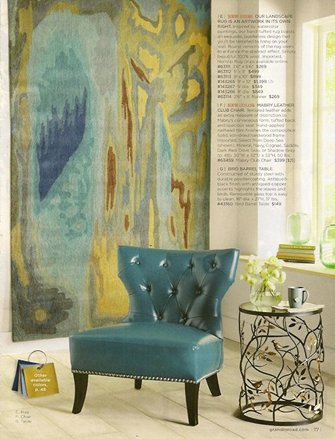 GrandinRoad catalog Rug Wall Art on casartblog