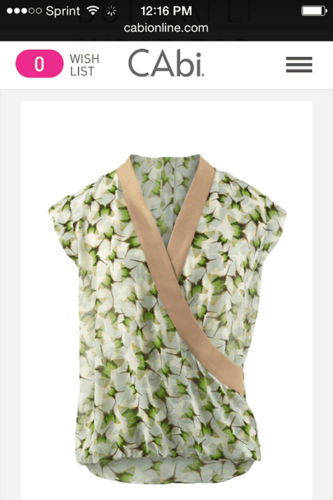 Cabi Butterfly wrap on casartblog