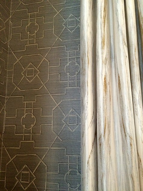 DC Design House Dining Room: Akeizer Design Group - grasscloth and faux bois drapes, casartblog