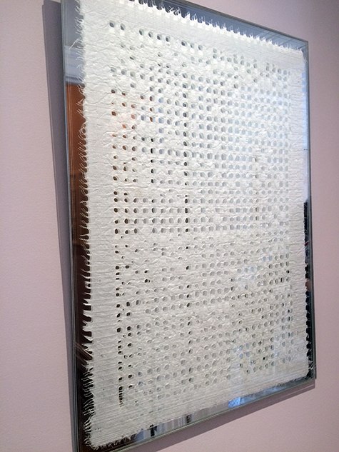 Mirror Framed cutout as artwork in a bedroom designed by Ivy Lane on casartblog