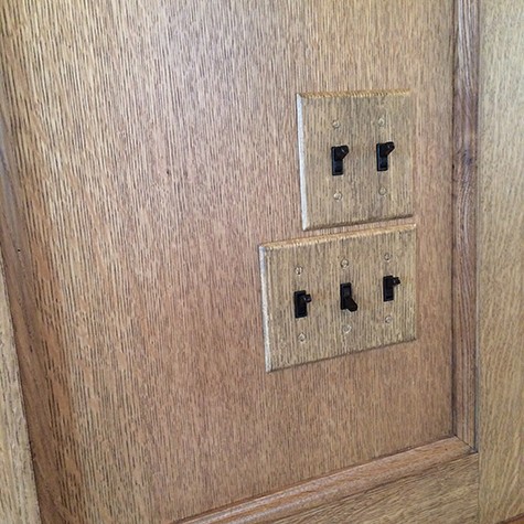 faux bois finish detail