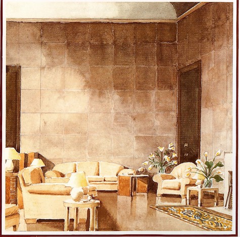 Jean-Michel Frank influence by Mark Hampton_ via Decor Arts Now on Slipcovers for your walls, casartblog