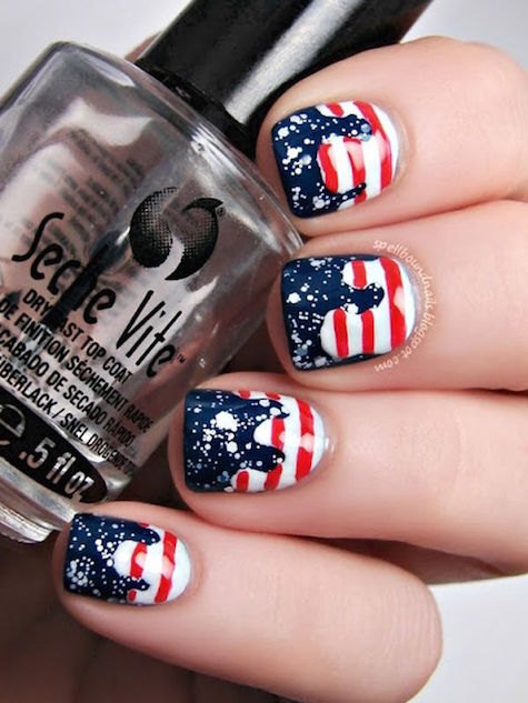 Patriotic painted fingernails on Slipcovers for your walls, casartblog