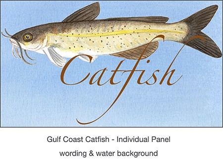 Casart Coverings_Catfish panel panel for Gulf Coast Recovery temporary wallpaper panel_casartblog on Slipcovers for your walls