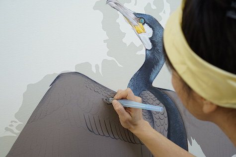 Cormorant in progress_casartblog