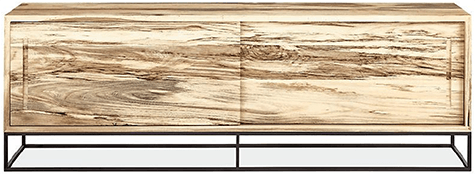 Room and Board_Spalted Sugarberry Wood cabinet