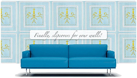 Casart coverings Archtectural Panels_temporary wallpaper with sofa_casartblog