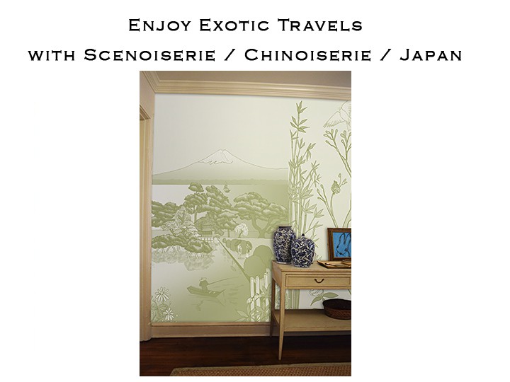 Casart Coverings Japan landscape art removable wallpaper, temporary, repositionable, reusable wallcovering