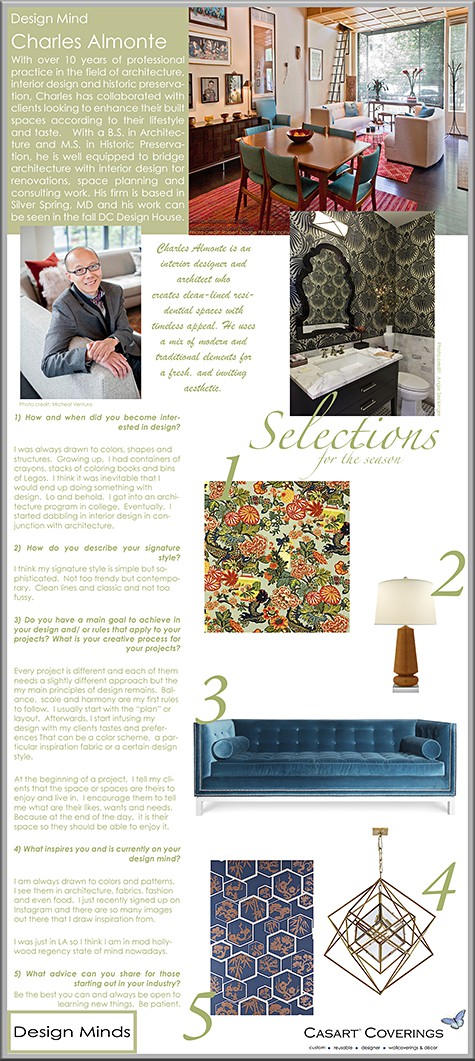 Casart Coverings features Design Mind_Charles Almonte_casartblog