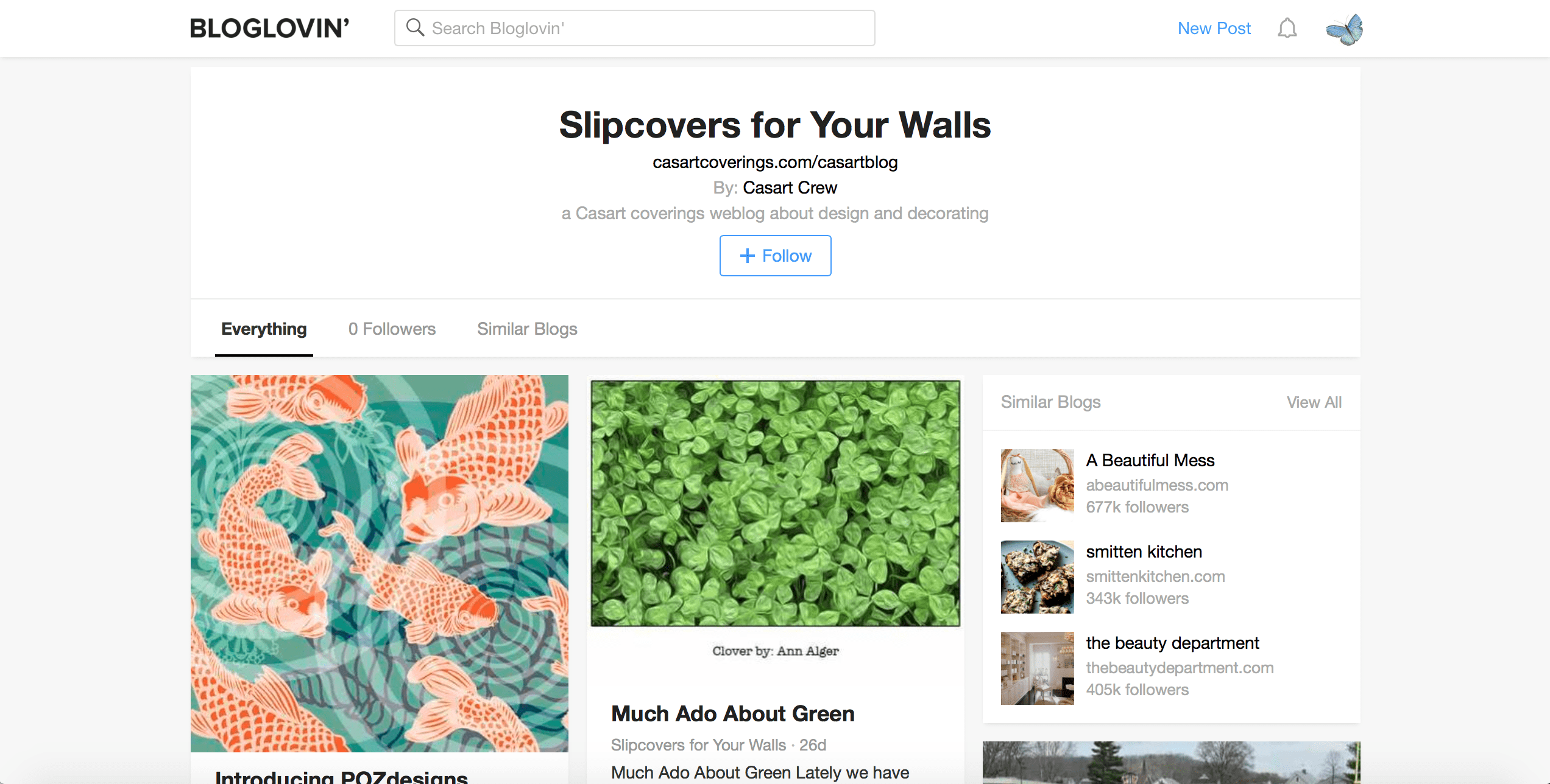 Bloglovin' our Casart Coverings_removable wallpaper_casartblog