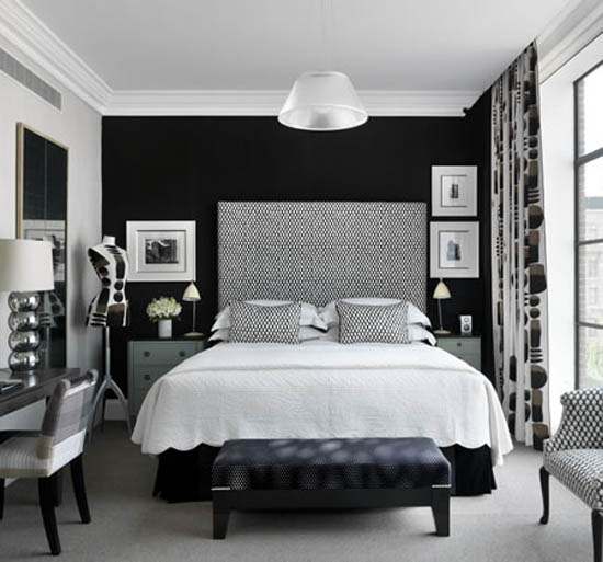 Dark Black and WHite room for Decorating