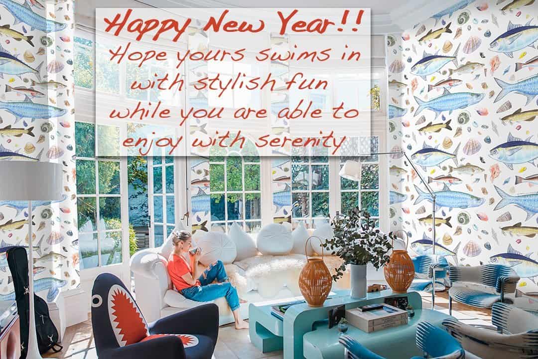 Casart Coverings Happy New Years Residential Shellfish removable wallpaper_casartblog
