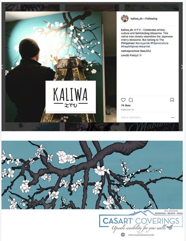 Kaliwa uses Casart Coverings Asia Blossom Art License on walls 7