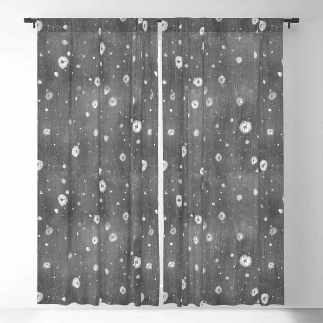 Casart Curtains Fireflies Black Midnight_S6