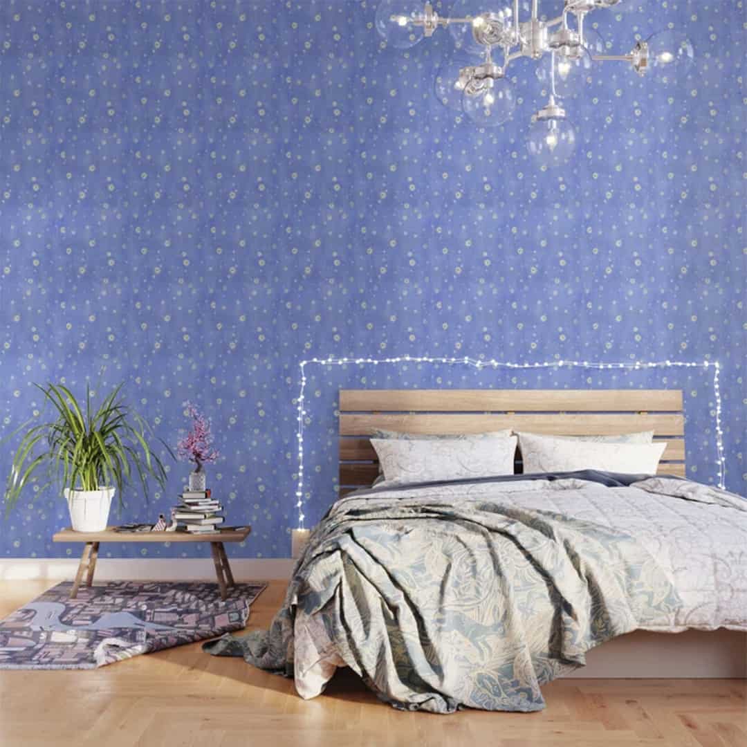Casart Removable Wallpaper Fireflies Lapis Twilight_S6