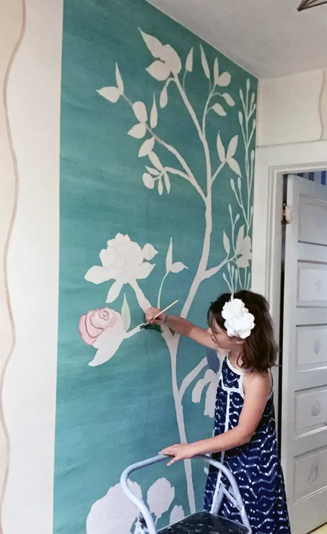 Painting Interactive Chinoiserie Wallpaper Mural Casart panel2_casartblog