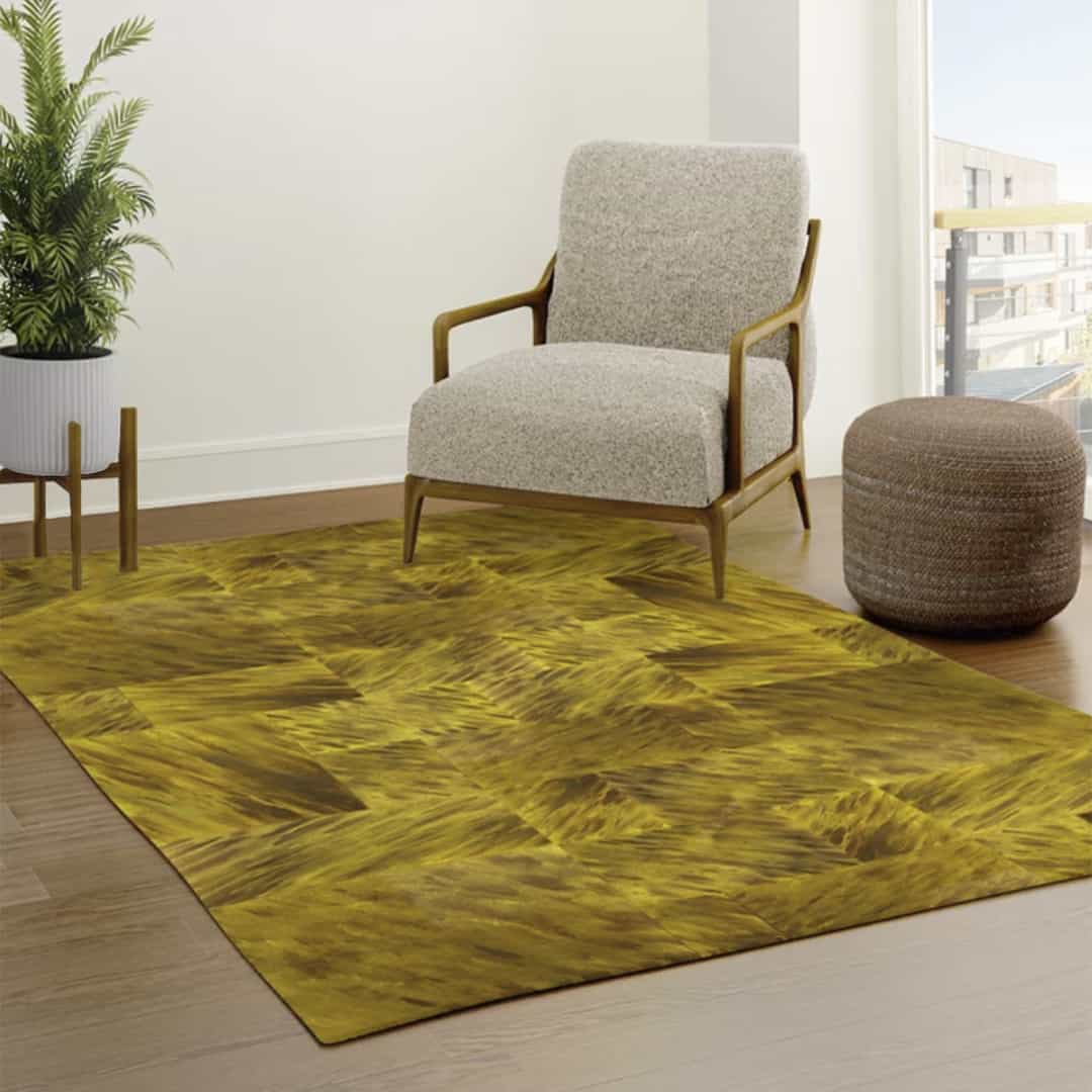 Casart Rug Faux Tortoiseshell 1 Yellow_Casart Decor