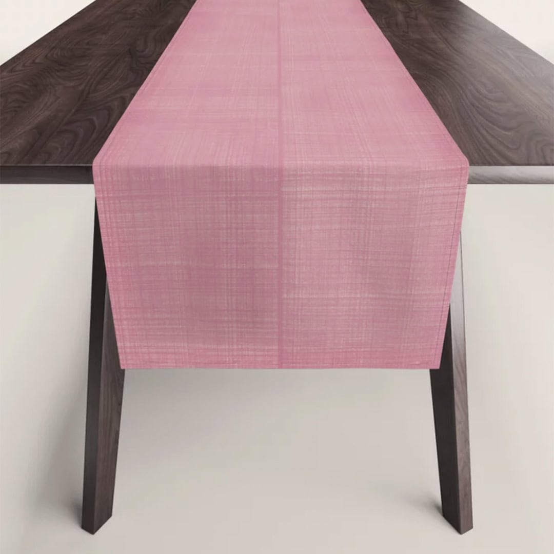 Casart Table Runner Pink Faux Linen_casartblog