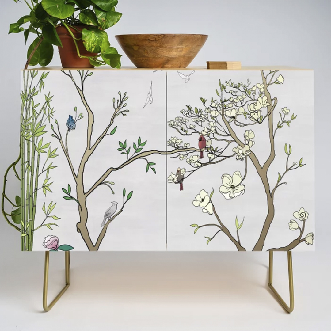 Casart Credenza Chinoiserie Colored Panels 1 - 2