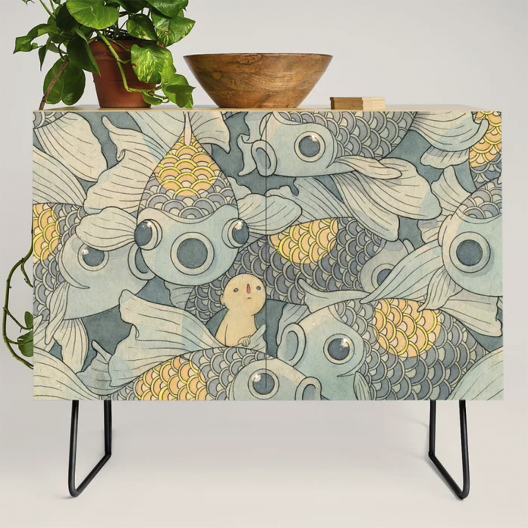 Society6 Fish Tank Credenza for Organization Strategies_casartblog