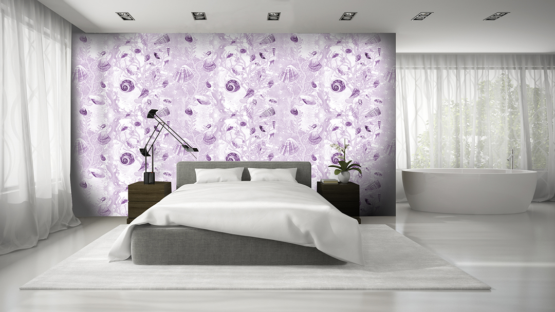 Casart Shells Mauve in Bedroom_casartblog
