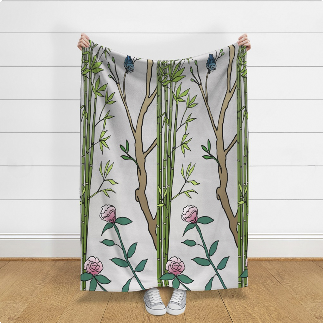 Casart Chinoiserie 1a Colored Raw Silk Fabric_casartblog