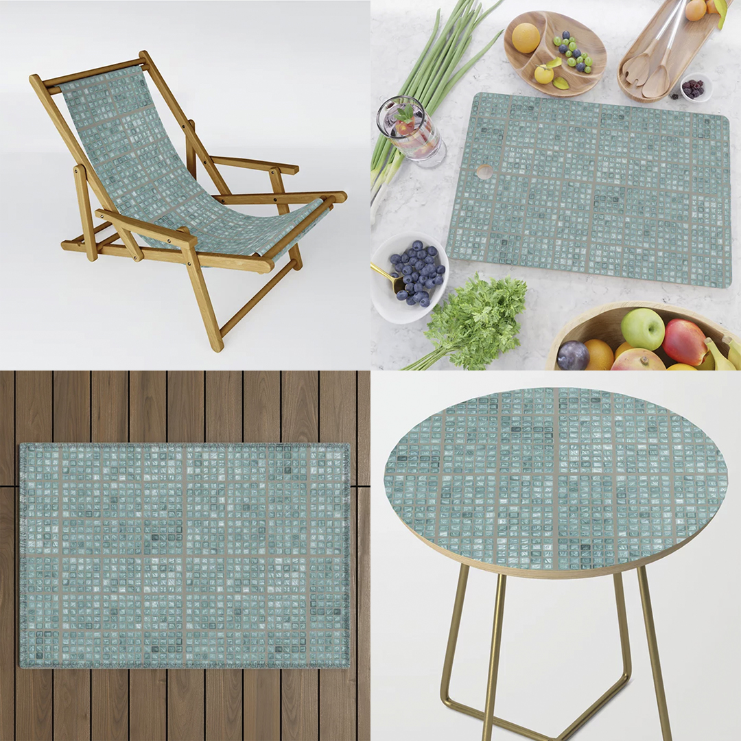 Casart Entertainment Decor Fx Glass Tile Teal Composite_casartblog