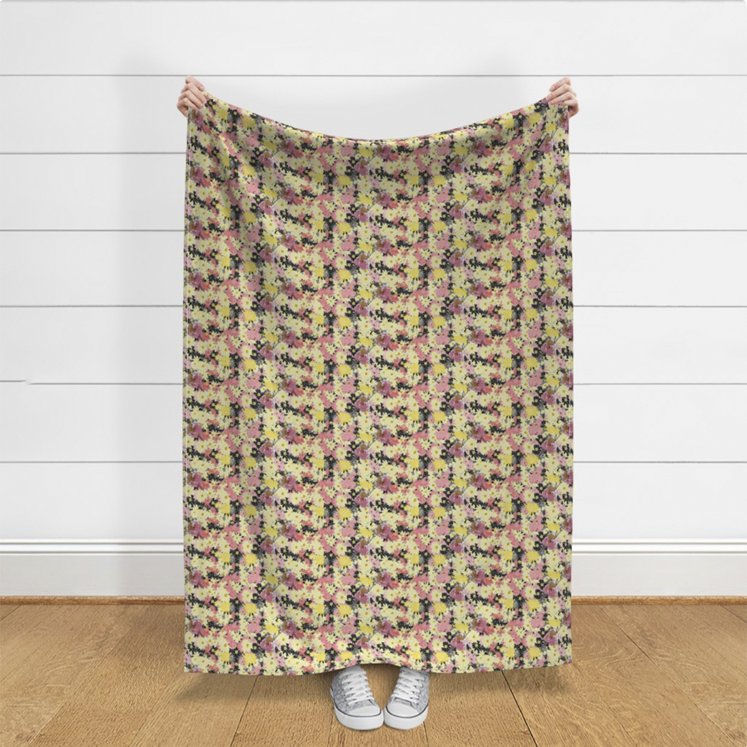 Casart Flower Power Fabric Multicolored with Black_casartblog