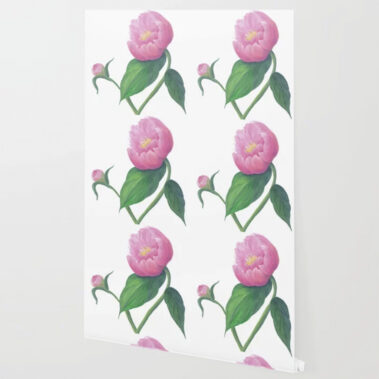 Casart removable Wallpaper Pattern Roll Peony Pink_S6