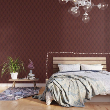 Casart removable Wallpaper Room Harlequin Red