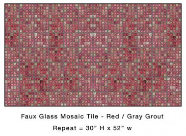 Casart_Red Faux Glass Tile_Architectural_8x