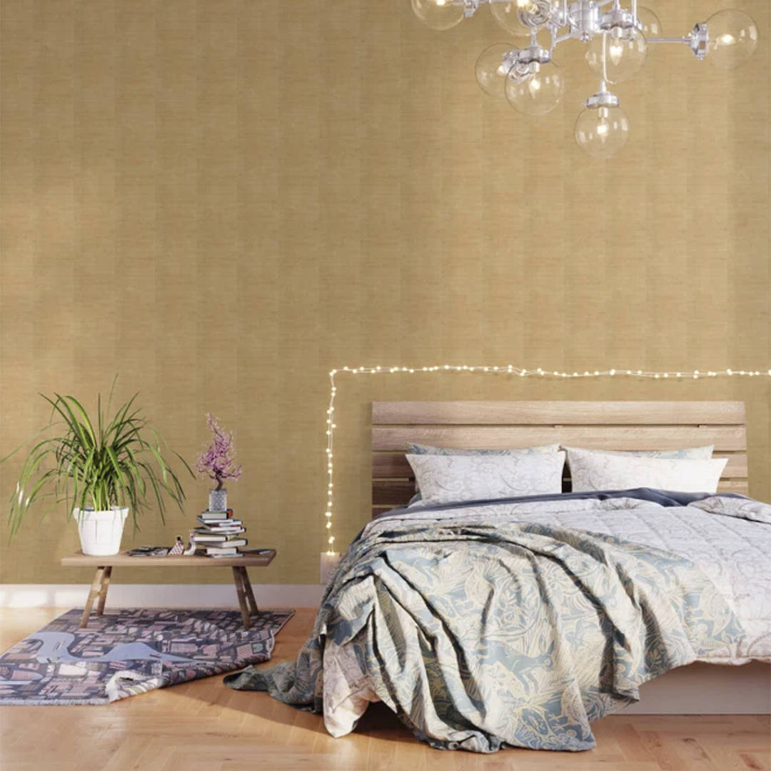 Casart Removable Wallpaper Satinwood Natural in bedroom
