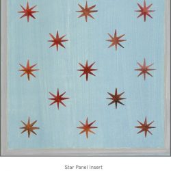 Casart Coverings reusable Star wallpaper Panel Insert Aged Blue Red Gray