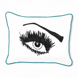 Casart Decor_Expressive Eyes_lftO-A_14x18-w-turquoise_pillow slipcover