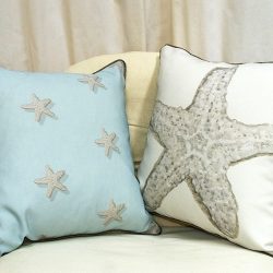 Casart coverings-Starfish reversible pillows2 _Casart Decor_Coastal Collection