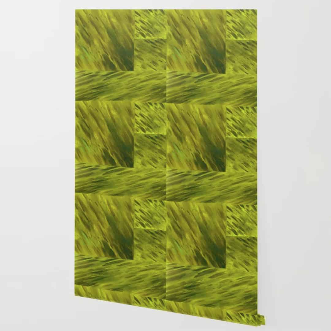 Casart Removable Wallpaper Faux Tortoiseshell 1 Green-S6