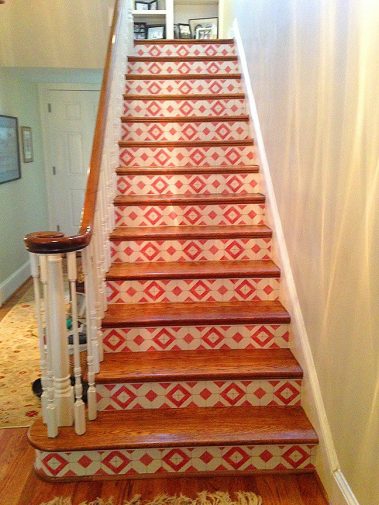 Casart cusromer_Faux Tile Stair risers-after