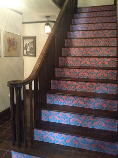 Customer Stair Risers Solved After Peacock Damask