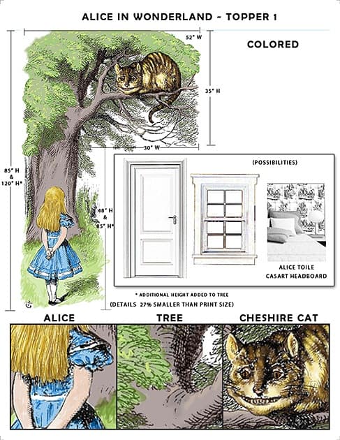 Casart coverings Alice in Wonderland Topper1 Colored Sample