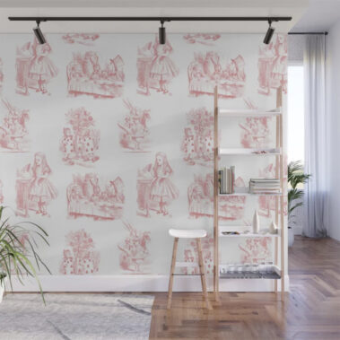 Casart Lg Wall Mural Alice Toile Pink White_S6