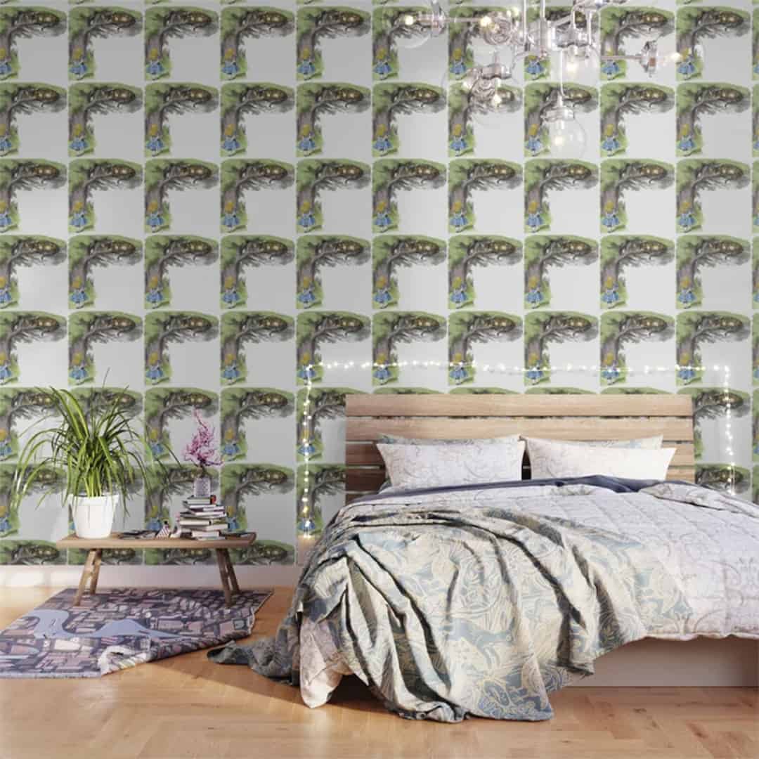 Casart Removable Wallpaper Alice in Wonderland Topper Pattern Rm _S6