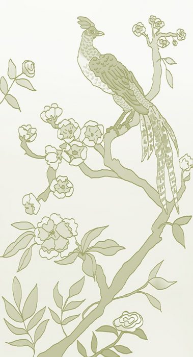 Casart coverings_Chinoiserie Mural Panel 4_CeladonGradient_464x864_temporary wallpaper