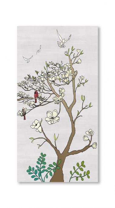 Casart Coverings 2_chinoiserie-panel_color-silver-raw-silk_gallery wrap canvas prints