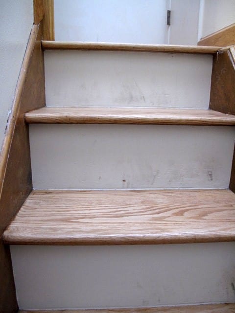 Stairs before custom Casart wallcovering