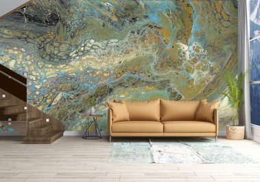 Casart Coverings reusable wallpaper Wave 2 Mural h Living Room