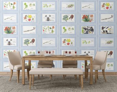 Casart Coverings Nature Noticed Panel 1 Gallery Wall in Dining Room